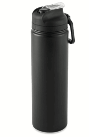 Mainstays 24 oz Stainless Steel Sip Water Bottle, Black